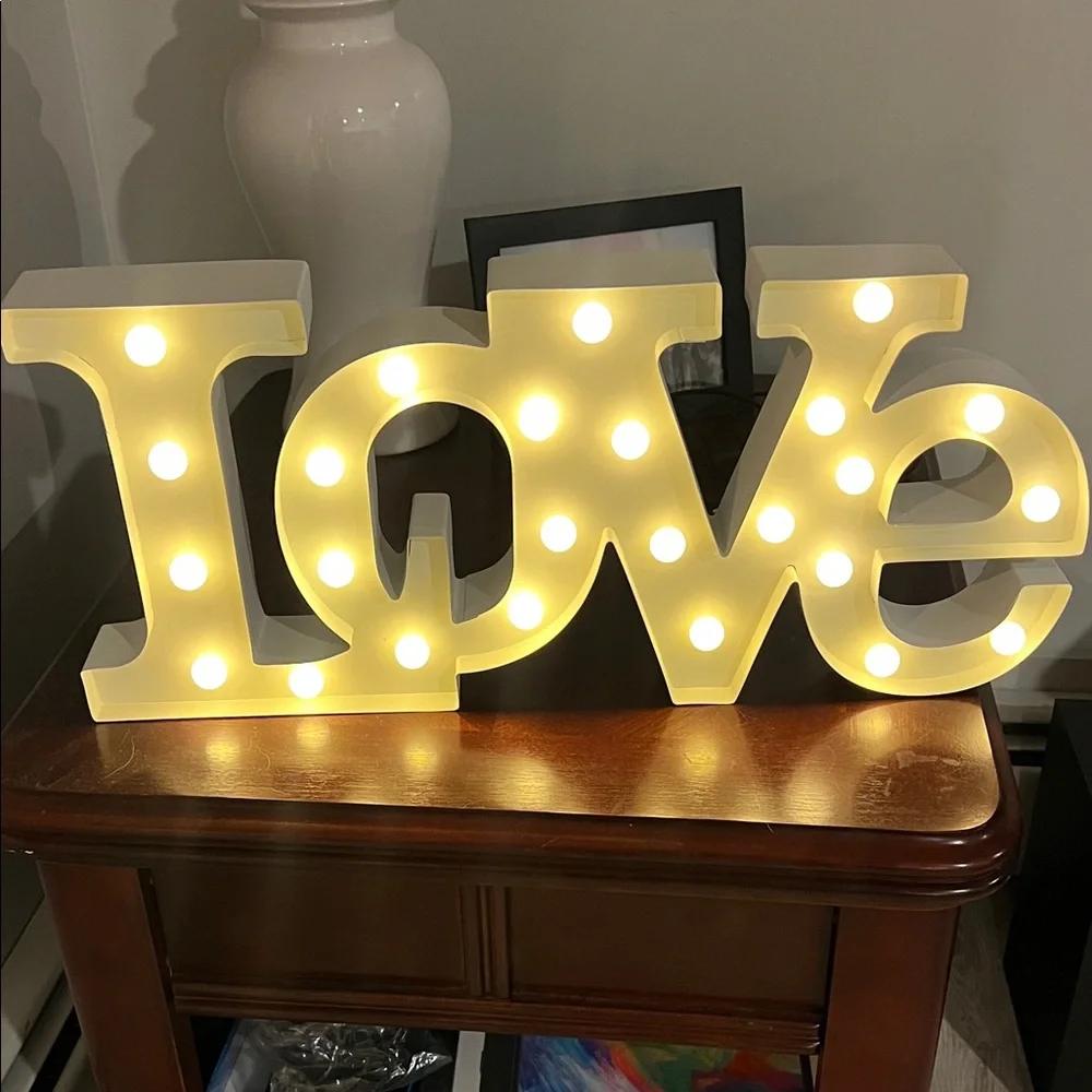 Luminous Love Sign - Warm White